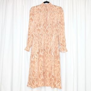 Tucker Stella Dress Ivory Safari in Silk Crepe de Chine Mock Neck